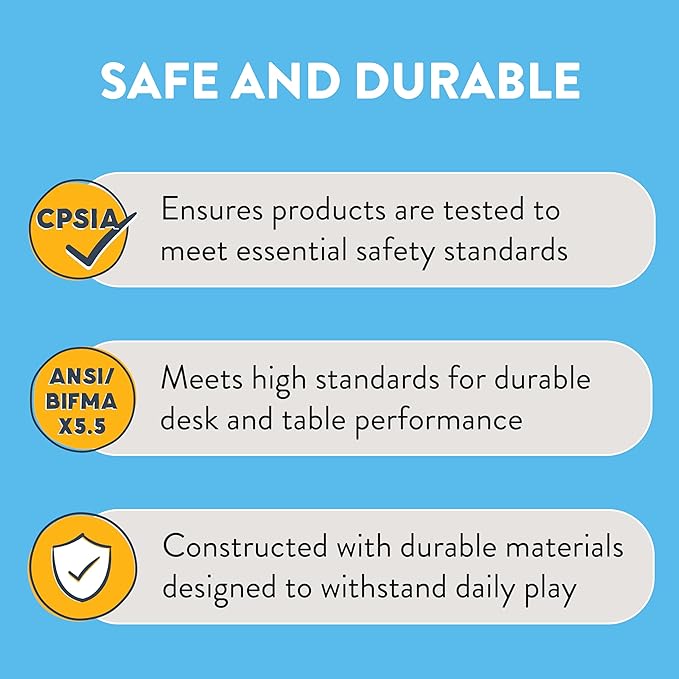 Kids Wood Table, Rectangle, 24in x 36in, Kids Furniture, Natural