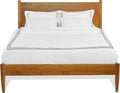 Mid-Century Panel Bed - Queen Size - Castanho Finish