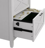 Bush Furniture Key West 2 Drawer Lateral File Cabinet in Pure White Oak, Document Storage for Home Office, Accent Chest with Drawers