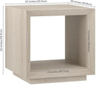 Henn&Hart 22" Modern Square Wooden End Table, Side Table, Nightstand with Open Display Shelf for Living Room, Office, Family Room, or Bedroom, Alder White