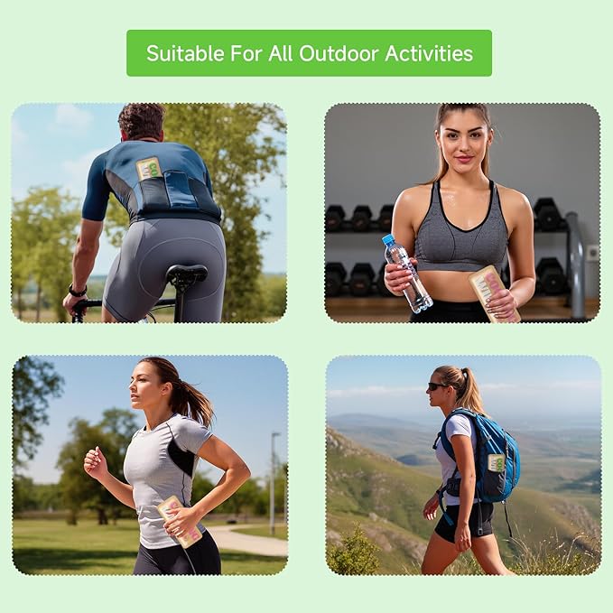 Cooling Body Wipes, Individually Wrapped Biodegradable Shower Wipes, Cooling Towels for the Gym, Workout, Hiking, Travel, and Sport, Oversized and Extra-Thick (1, Mint Chill)