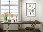 Wieco Art Framed Canvas Wall Art Delicate Tension #85, 1923 by Wassily Kandinsky Famous Classic Paintings Abstract Reproductions Canvas Wall Art for Home Office Decoration
