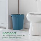 IRIS USA Small Trash Can Wastebasket with Handle, 6 Gallon / 24 Quart, 3-Pack, for Bathroom, Office, Bedroom, Under Sink, Kitchen, Garbage - Eco Friendly Navy