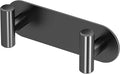 Gatco 1291MX Modern Decor Wall Hook. Coat Hat Towel Robe Hook. for Entryway, Living, Kitchen, Bedroom, Bathroom. 2-Hook. Matte Black on Premium Brass.