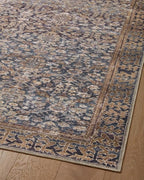 Loloi Amber Lewis Georgie Collection GER-05 Denim/Spice 18" x 18", .19" Pile Height, Sample Rug