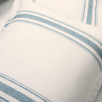 Lush Decor Farmhouse Stripe Reversible Cotton Comforter Set, 3 Piece Set, King, Blue - Cozy F𝚊rmhouse Bedding Set - Rustic Decor - Striped Comforter - Modern Farmho𝚞se Bedroom Decor