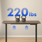FLEXISPOT E3 Dual Motor Electric Standing Desk 48x30 Inch Whole-Piece Board Height Adjustable Desk Electric Sit Stand Desk (Black Frame + Brown Wood Grain Desktop, 2 Packages)