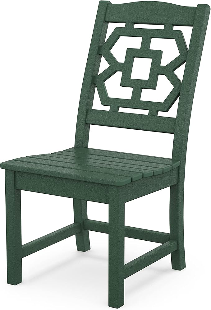 Martha Stewart by POLYWOOD® Chinoiserie Dining Side Chair in Green