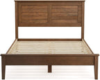 Grain Wood Furniture Greenport Solid Wood Platform Bed, Queen Size, Brushed Walnut