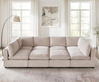 VANOMi Modular Sectional Sofa, Convertible Sofa Couch Modular Sofa with Ottoman, Sleeper Sofa Bed Sectional Sofas for Living Room Small Apartments