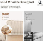HERA'S HOUSE 158" Modular Sectional Sofa, Oversized U Shaped Couches for Living Room, Comfy Cloud Couch with Ottoman, 6-Seater Deep Seat Sofa with Throw Pillow, Corduroy Beige