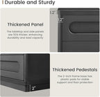 Buffet Cabinet Set of 2 with Storage, Arc Accent Sideboard with 2 Doors and Adjustable Shelves, Large Console Table for Dining Room, Kitchen, Living Room, Black