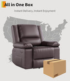 GarveeHome Power Lift Recliner Chair - Heat and Massage, PU Leather Electric Lift Recliner for Elderly & Mobility Impaired, Adjustable Back and Legs, Heavy Duty Lift Chair for Seniors