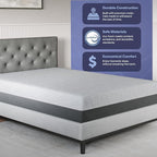 Celestial Sleep Gel Memory Foam Mattress in a Box, Made in The USA, CertiPUR-US® Certified Foam, Oeko-Tex, and Fiberglass-Free Certified Bed, 8 inch Firm - Queen