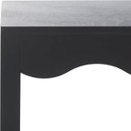 SAFAVIEH Home Collection Lilith Farmhouse French Country Matte Black Wavy Console Table for Entryway, Living Room, Foyer