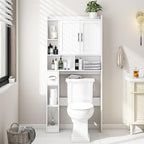 Over The Toilet Storage Cabinet, Farmhouse Storage Cabinet Over Toilet with Barn Door，Home Space-Saving Toilet Rack, for Bathroom, Restroom, Laundry