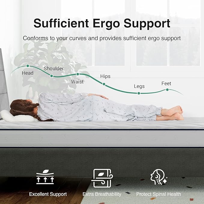 Novill 8 Inch Foam and Spring Hybrid Mattress, Twin Mattress in a Box, Medium Support, CertiPUR-US Certified Foam & Steel Coils, Durable Design, Guest and Youth Bedroom, Eco-Friendly Packaging