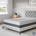 Celestial Sleep Gel Memory Foam Mattress in a Box, Made in The USA, CertiPUR-US® Certified Foam, Oeko-Tex, and Fiberglass-Free Certified Bed, 8 inch Firm - Queen