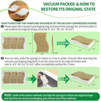 Sponges Kitchen Natural Dish Sponge Plant-Based Biodegradable Compostable Cellulose with Coconut Scrubber Sponge Non Scratch Eco Friendly Kitchen sponges for Kitchen Dishes（Pack of 12）