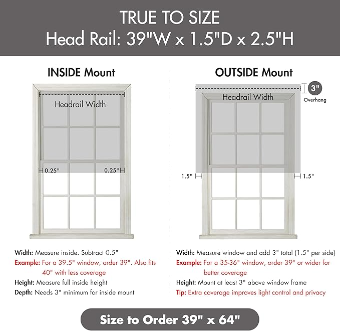 Madison Park Galen Cordless Roman Shade, 39"W x 64"H, Sheen Ivory – Room Darkening, Thermal Insulated, Energy Efficient Window Blind with Subtle Sheen Basketweave Fabric for Privacy