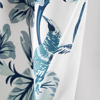 Lush Decor Dolores Light Filtering Valance Curtains Single, 52" W x 18" L Blue - Valances for Windows - Vintage Valance Floral - Coquette Décor