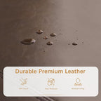 HUIMO Faux Leather Storage Ottoman Bench 50.3 Inch Extra Long PU Upholstered Bedroom Bench with Large Storage Space for The Living Room, Entryway, Bedroom Hold Up to 300lbs (Brown)