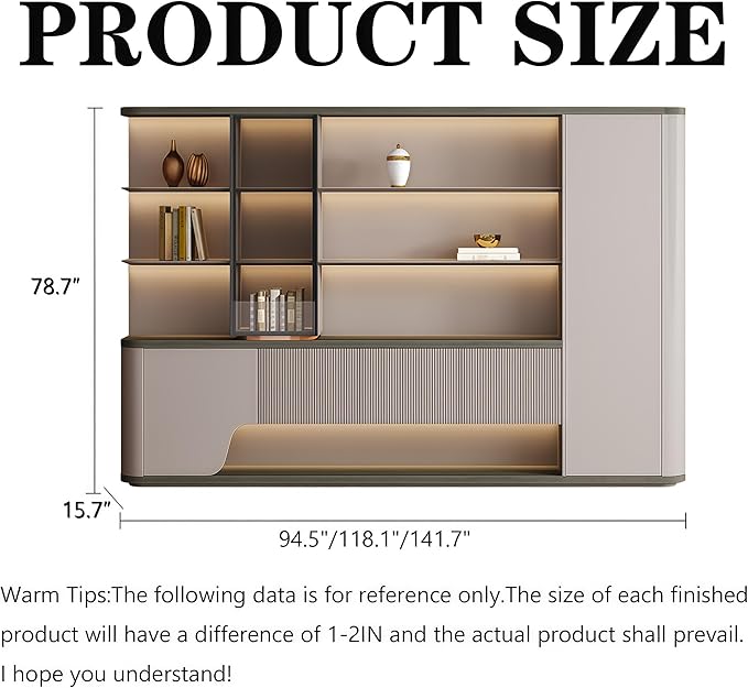 Modern L Shaped Desk, 118.1 inch Large Desk with Storage, Executive Desks for Home Office No Installation Required with Drawers and Lockable, Without Desk or Computer Chair (Filing Cabinet)