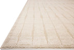 Loloi Chris Loves Julia Calvin Collection CLV-02 Ivory/Oatmeal 9'-6" x 12'-6" Area Rug Checkered Neutral Soft Living Room Bedroom Carpet