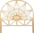 Kouboo Sunflower Rattan Full Headboard Bedroom Bedroom Furniture Headboard Full Size Tropical Decor Bohemian Decor Natural