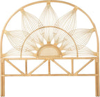 Kouboo Sunflower Rattan Full Headboard Bedroom Bedroom Furniture Headboard Full Size Tropical Decor Bohemian Decor Natural