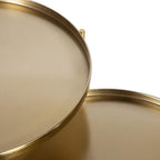 Kate and Laurel Ulani Modern Nesting Side Table; Set of 2; Gold; Sophisticated Glam End Tables for Storage and Display