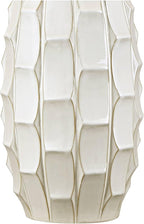 Possini Euro Design Cosgrove 32 3/4" Tall Oval Large Mid Century Modern Coastal End Table Lamps Set of 2 White Ceramic Living Room Bedroom Bedside Nightstand House Beige Shade (Colors May Vary)