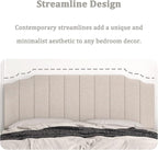 King Size Headboard Only, Linen Wall Mounted Headboard King for Adjustable Bed Modern Upholstered Head Board Easy Assembly, Beige