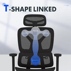 FLEXISPOT ErgoX Premium Ergonomic Office Chair with Footrest- Adjustable 3D Armrests, Dynamic Lumbar Support, Recline & Tilt Function, Mesh Seat, for Home & Office Use,Black