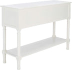 Safavieh Home Collection Haines White 4-Drawer Bottom Shelf Console Table