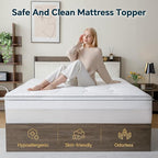 Firm Memory Foam Mattress Topper Twin XL Size - Dual Layer 3 Inch Cooling Gel Memory Pad and 1 Inch Pillow Top Mattress Cover for Back Pain - 39" x 80" x 4"