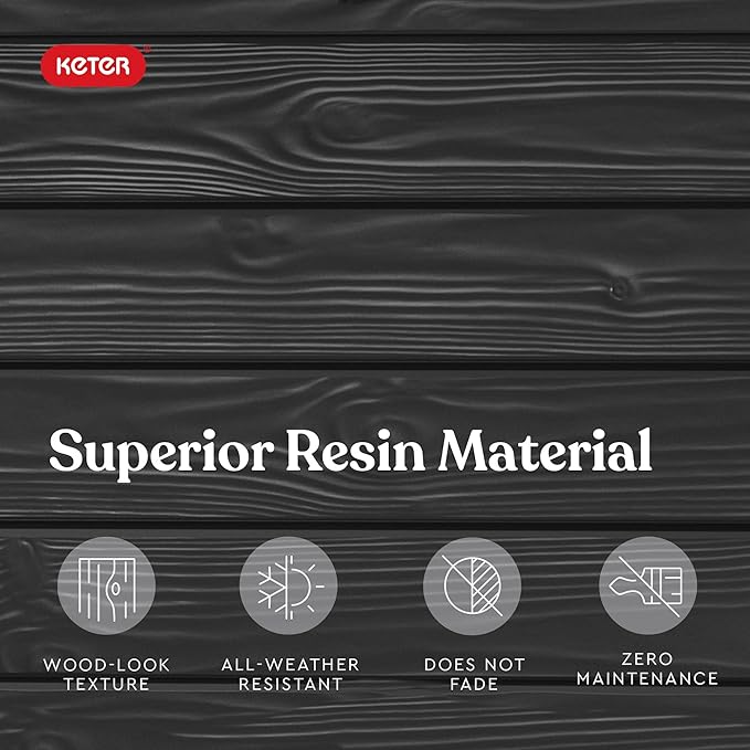 Keter Solana 70 Gallon Storage Bench Deck Box for Patio Storage, Front Porch Decor and Outdoor Seating – Perfect to Store Garden Tools and Pool Floats, Graphite