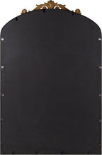 Kate and Laurel Arendahl Ornate Traditional Arched Mirror; 24 x 36; Bronze; Decorative Baroque Style Arched Wall Mirror with Ornamental Crown
