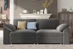 EASE MOOSE Comfty 2 Seat Couch,FSC Certified Modern Deep Seat Sectional Modular for Living Room