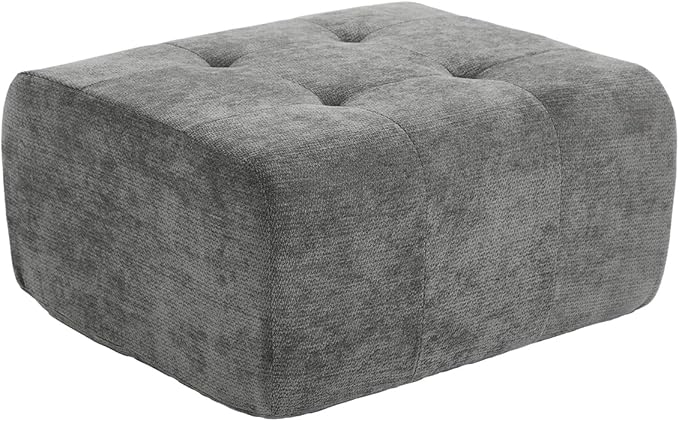 Cloud Ottoman, Modern Boneless Modular Footstool for Modular Sectional Couch for Living Room, No Assembly, Grey