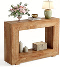 LITTLE TREE 47 Inches Console Table, Sofa Table with Storage, Modern Entryway Table for Hallway, Narrow Long Sofa Entryway Table for Living Room, Beige