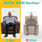 ANJ Rocker Recliner Chair Oversized Manual 360° Swivel Recliners Comfy Glider Rocking Chairs for Big Man Extra Wide Overstuffed Reclining Chair for Living Room, Camel