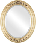 OVALCREST Oval Beveled Wall Mirror for Home Decor - Florence Style - Gold Leaf - 28" x 22"