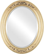 OVALCREST Oval Beveled Wall Mirror for Home Decor - Florence Style - Gold Leaf - 28" x 22"