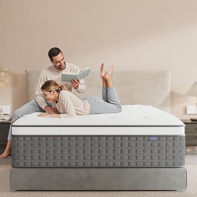 Mattress Full Size, Medium Firm 14 Inch Mattress with Extra Lumbar & Shoulder Support, Hybrid Mattresses with Gel Memory Foam Pain Relief - Fiberglass Free - No Odor - 365 Night Trial