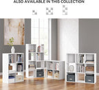 Signature Design by Ashley Onita Modern 3-Tier Floor Standing 6 Cube Organizer for Living Room, Wood, Works with 10.5 W x 10.5 D x 11 H Storage Bin (Sold Separately), White