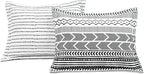 Lush Decor Hygge Geo Reversible 5 Piece Comforter Set, King, Black & White