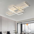 GEADI Modern Dimmable Ceiling Light, 35.4" White Led Ceiling Light Fixtures with Remote Control, 50W Rectangle Flush Mount Lighting Fixture for Kitchen Bedroom Dining Room(3000K-6500K)