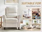 Oversized Recliner Chair for Living Room, Modern Reclining Sofa Home Theater Seating with Upholstered Push Back, Mid-Century Reclining Armchair with Lumbar Support, Bedroom, Reading Nook, Office