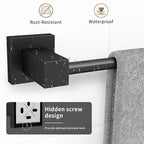 Matte Black Bathroom Accessories Set, 4 Pieces Bathroom Hardware Set with Towel Racks for Bathroom,16 Inch Towel Bar, Stainlless Steel Bathroom Set Wall Mounted
